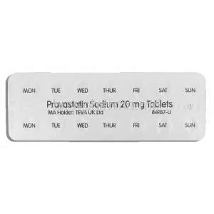 Pravastatin 20 mg packaging