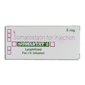Somastat, Generic Sandostatin, 3mg x 1 Vials, Injection, box