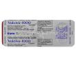 Generic  Valtrex, Valaciclovir 1000 mg blister back