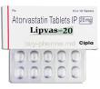 Lipvas, Atorvastatintablet 20 Mg Tablet (Cipla)