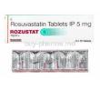 Rozustat, Rosuvastatin 5mg box and tablets