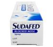 Sudafed Block Nose Spray, Xylometazoline hydrochloride, Nasal Spray 15ml, McNeil Products Ltd, Box top view