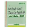 Lamivir S, Lamivudine 150 mg/ Stavudine 30 mg box