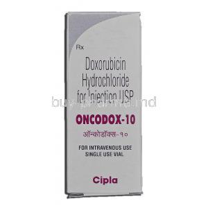 Oncodox-10, Generic Doxil, Generic Rubex, Doxorubicin Hydrochloride, 10 mg, Injection, box