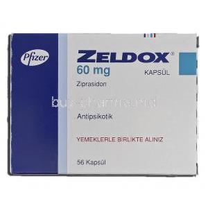Zeldox, Ziprasidone, 60 mg, Box