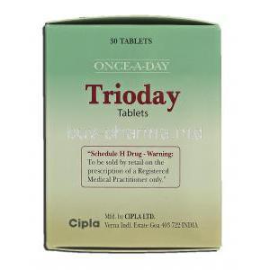 Trioday, Tenofovir Disoproxil Fumarate, 300mg, Lamivudine, 300mg, Efavirenz, 600mg, Cipla manufacturer