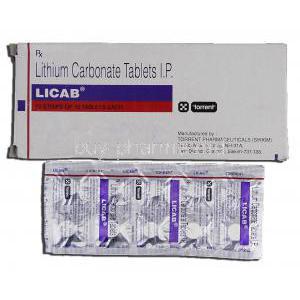 Licab, Generic Eskalith, Lithium Carbonate, 300 mg, Tablet