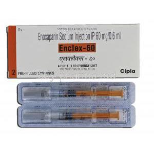 Enclex-60, Generic Lovenox, Enoxaparin Sodium, 60mg  0.6ml, Injection