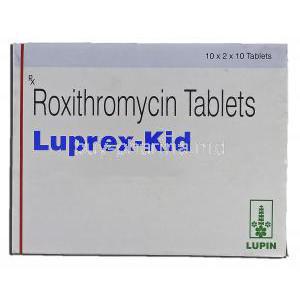 Luprex-Kid, Generic Rulide, Roxithromycin, 50mg, Box