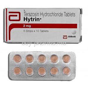 Hytrin, Terazosin HCL 2mg Box and Strip