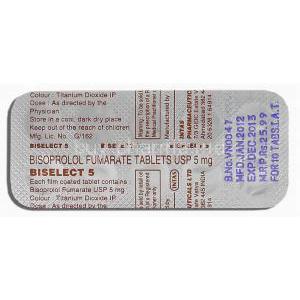 Biselect, Bisoprolol Fumarate 5mg Tablet (2)