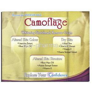 Camoflage Whitening Strechmark Remover Cream, Info Sheet