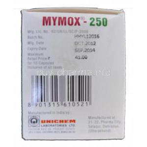 Mymox - 250, Generic Amoxicillin, Amoxycillin, 250mg Box Expiry