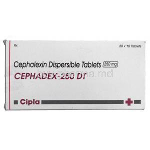 Cephadex-250 DT, Generic Keflex, Cephalexin, 250 mg Box
