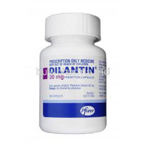 Dilantin, Branded, Phenytoin, 30 mg, Bottle
