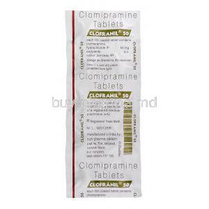 Clofranil, Generic Anafranil, Clomipramine  50mg tablet