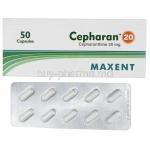Cepharan 20, Cepharanthine 20 mg, Capsule, Maxent, Box, Blisterpack