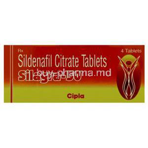 Silagra Sildenafil Citrate 50 Mgtablet  Box (Cipla)