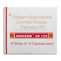 Angizem CD, Diltiazem XR 120 mg front view