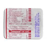 Angizem CD, Diltiazem XR 120 mg packaging