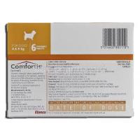 Comfortis, spinosad, 270 mg, Chewable Tablets for Dogs, 4.6 - 9kg, Box description