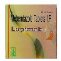 Lupimed, Generic Vermox, Mebendazole, 100 mg, Box
