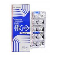 Tac-D, Ranitidine and Domperidone, 150 mg and 10 mg, Box and Strip