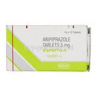 Asprito-5, Generic Ability, Aripiprazole, 5 mg, Box