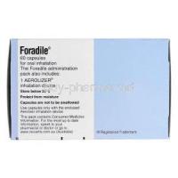 Foradile, Eformoterol Fumarate dihydrate  0.012mcg (Australia) box information