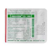 Angizem CD 180, Generic Cardizem XL, Diltiazem Hydrochloride 180mg Extended Release Blister Pack Information