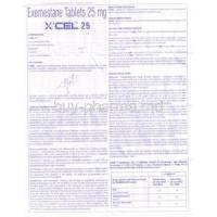 Generic  Aromasin, Exemestane 25 mg  patient informatin sheet 2