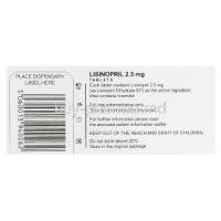 Lisinopril, Generic Zestril, Lisinopril 2.5mg Box Information