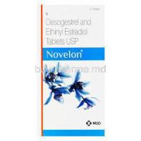 Novelon, Desogestrel 0.15mg and Ethinylestradiol 0.03mg Box