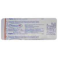 Olmecip H, Generic Benicar HCT, Olmesartan Medoxomil 20mg and Hydrochlorothiazide 12.5mg Tablet Strip Information