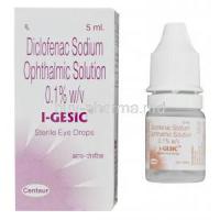 I-Gesic Eye Drops, Generic Voltaren, Diclofenac Sodium Ophthalmic Solution 0.1% 5ml