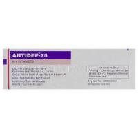 Antidep-75, Generic Tofranil, Imipramine Hydrochloride 75mg Box Composition