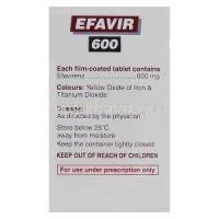 Efavir, Efavirenz 600mg Box Information