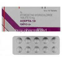 Axepta, Generic  Strattera, Atomoxetine 10 mg (Intas)