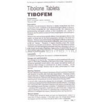 Generic  Livial, Tibolone 2.5 mg information sheet 1