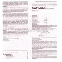 Generic Ultravate, Halobetasol  Propionate Cream information sheet 1