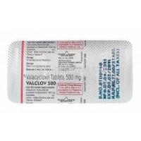 Valclov, Valaciclovir 500mg blister pack information