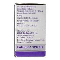 Calaptin SR, Verapamil, 120mg, Box description