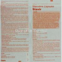 Stavir, Stavudine 40 mg information sheet 1