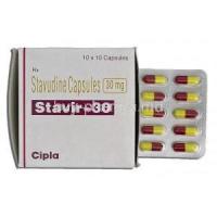 Stavir,  Stavudine, 30 mg, Capsule