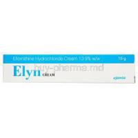 ELYN CREAM 15gm, Generic VANIQA, Eflornithine Hydrochloride 13.9% per gm Box