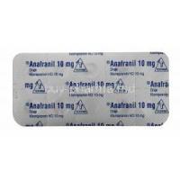 Anafranil, Clomipramine 10mg 30tabs, Draje, blister pack information
