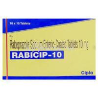 Rabacip, Generic  Aciphex, Rabeprazole 10 mg box