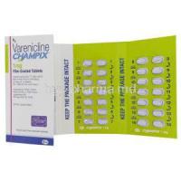 Champitx, Generic Chantix, Varenicline 1 mg  Maintenance Pack