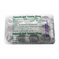 Tadalafil Soft Chewable Tablet, blister pack back