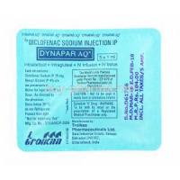 Dynapar AQ Injection, Diclofenac 75mg ampoules back